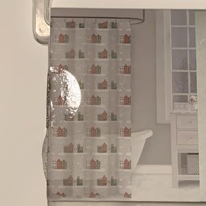 Envogue Christmas Village Shower Curtain